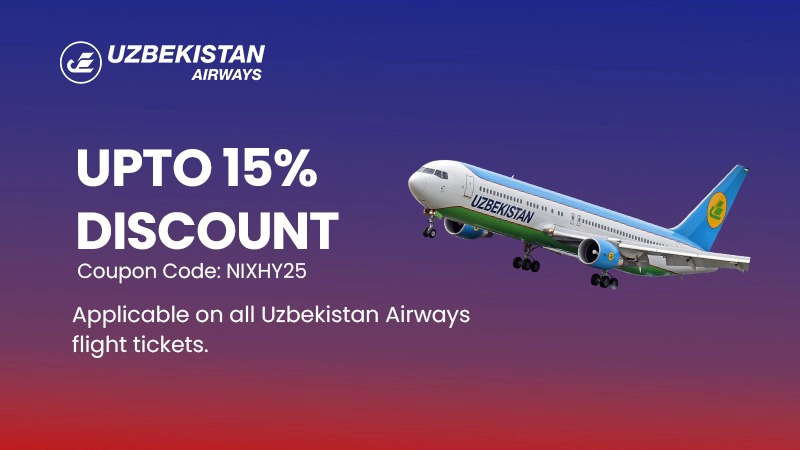 Upto Discount Uzbekistan Airways